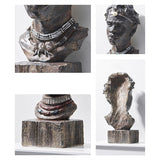 Statue détaillée africaine buste