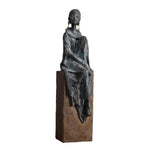 Statue africaine femme assise décoration