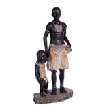 Statue africaine homme et enfant
