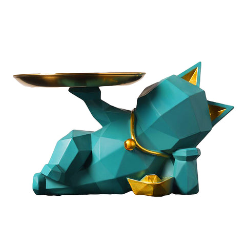 Statue bleu chat design