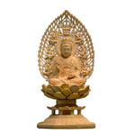 Statue bouddha bois massif