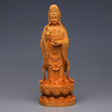 Statue Bouddha sculpté en bois