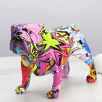 Statue bouledogue pop art déco