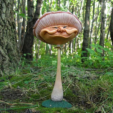 Statue Jardin Champignon Fantastique