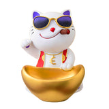 Statue chat blanc trash japonais