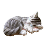 Statue chat décoration endormi