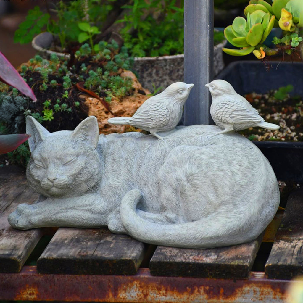 Chat Décoration Jardin Extérieur Chat Figurines Jardin Extérieur