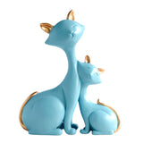 Statue chat design colorée