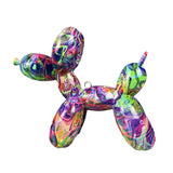 Statue chien ballon multicolore
