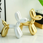 Statue chien ballon or