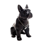 Statue chien bouledogue noir