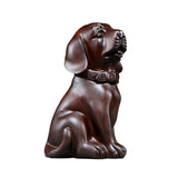 Statue chien en bois