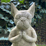 Statue chien jardin zen
