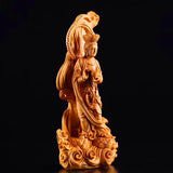 Statue de bouddha Guan yin bois