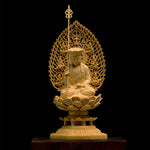 Statue de bouddha en bois