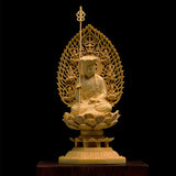Statue de bouddha en bois