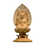 Statue Bouddha en bois sculpté 