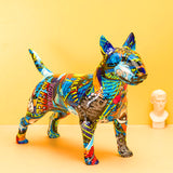 Statue de bullterrier pop art