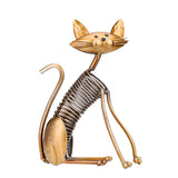 Statue de chat en métal déco