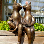 Statue de chat extérieure