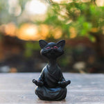 Statue de chat méditation décoration