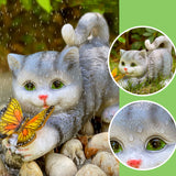Statue de chat mignon pour jardin