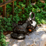 Statue de chat qui dort décoration extérieure