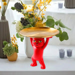 Statue de chat rouge décoration