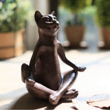 Statue de chat zen décoration
