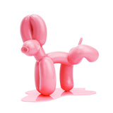 Statue de chien design rose