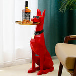 Statue de chien doberman