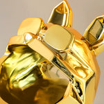Statue de chien en or