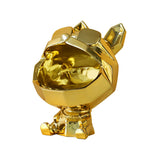 Statue de chien en or décoration
