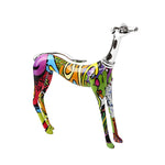Statue de chien lévrier coloré