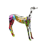 Statue de chien lévrier coloré