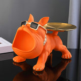 Statue de chien orange design