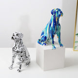 Statue décoration chien bouledogue
