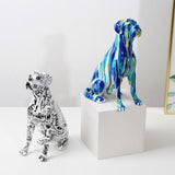 Statue décoration chien bouledogue
