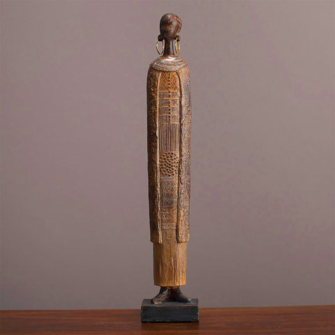 Statue de décoration africaine femme