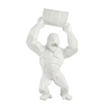 Statue de gorille blanche