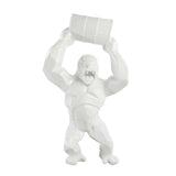 Statue de gorille blanche