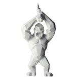 Statue de gorille blanche design