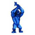 Statue de gorille bleu décoration