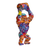 Statue de gorille tonneau rouge