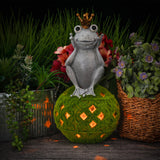 Statue de grenouille lumineuse pour jardin