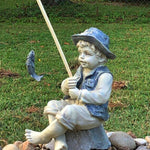 Statue de jardin décoration pêcheur