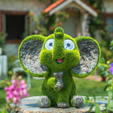 Statue de jardin éléphant herbe