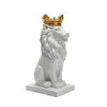 Statue de lion blanche