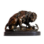 Statue de lion bronze fait main