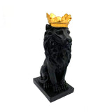 Statue de lion noir africaine